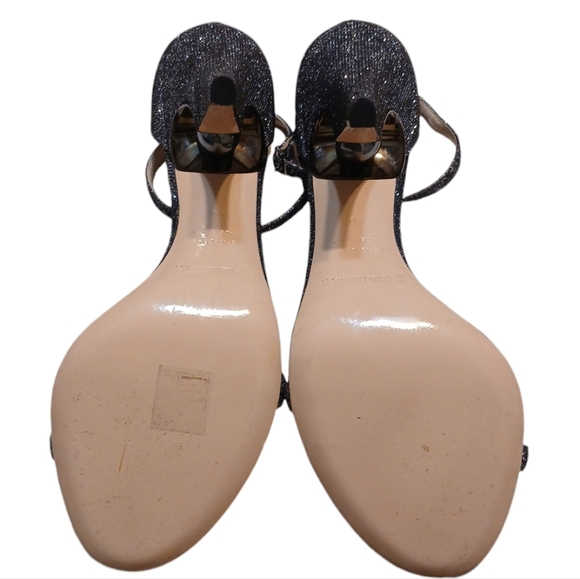 Nicholas Kirkwood Penelope Pearl High Heels Ankle Strap Gunmetal Sandals size 10 - Picture 8 of 11